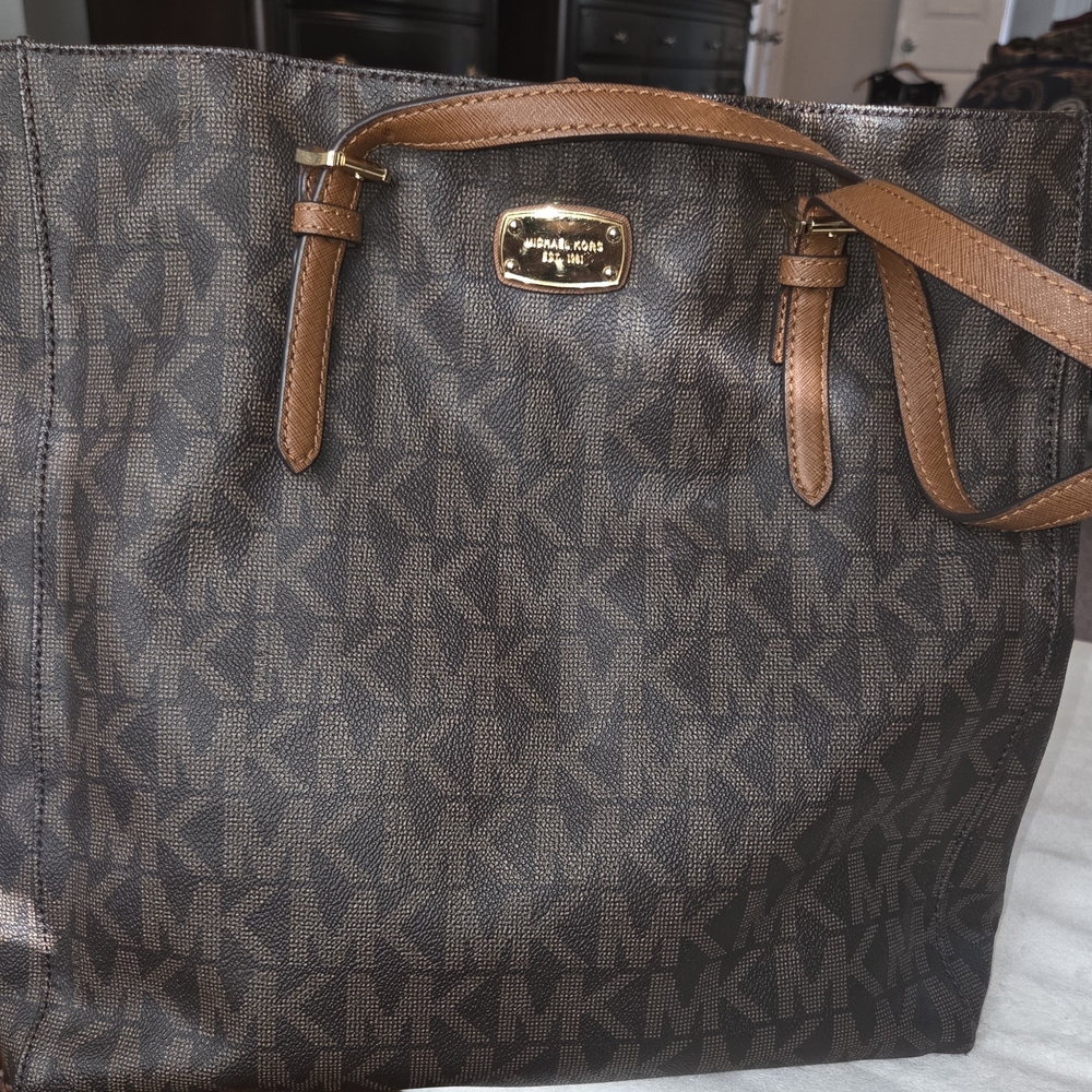 Michael Kors Dark Brown Monogram Tote